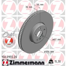 Zimmermann féktárcsa 150.2955.20 autóalkatrész