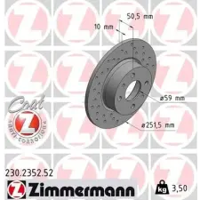 Zimmermann féktárcsa 230.2352.52 autóalkatrész