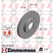 Zimmermann féktárcsa 370.3076.20 autóalkatrész