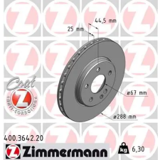 Zimmermann féktárcsa 400.3642.20 autóalkatrész
