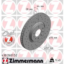 Zimmermann féktárcsa 430.2607.52 autóalkatrész