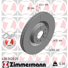 Zimmermann féktárcsa 430.2620.20 autóalkatrész