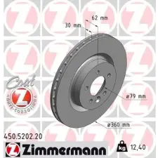 Zimmermann féktárcsa 450.5202.20 autóalkatrész