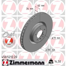 Zimmermann féktárcsa 450.5212.20 autóalkatrész