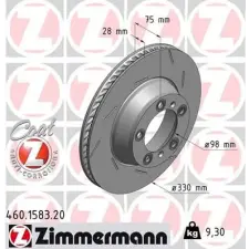 Zimmermann féktárcsa 460.1583.20 autóalkatrész