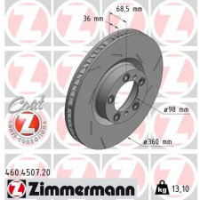 Zimmermann féktárcsa 460.4507.20 autóalkatrész