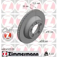 Zimmermann féktárcsa 460.4523.20 autóalkatrész