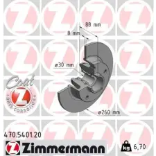 Zimmermann féktárcsa 470.5401.20 autóalkatrész