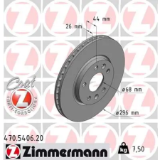 Zimmermann féktárcsa 470.5406.20 autóalkatrész
