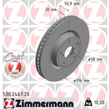 Zimmermann féktárcsa 530.2467.20 autóalkatrész