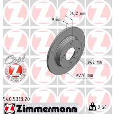 Zimmermann féktárcsa 540.5313.20 autóalkatrész