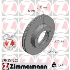 Zimmermann féktárcsa 590.2573.20 autóalkatrész