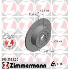 Zimmermann féktárcsa 590.2582.20 autóalkatrész