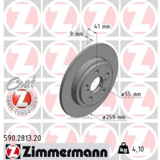 Zimmermann féktárcsa 590.2813.20 autóalkatrész