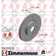 Zimmermann féktárcsa 590.2815.20 autóalkatrész