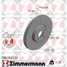 Zimmermann féktárcsa 590.2823.20 autóalkatrész