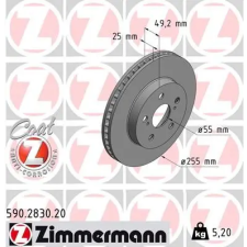 Zimmermann féktárcsa 590.2830.20 autóalkatrész