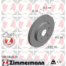 Zimmermann féktárcsa 590.2848.20 autóalkatrész