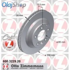Zimmermann féktárcsa 600.3229.20 féktárcsa