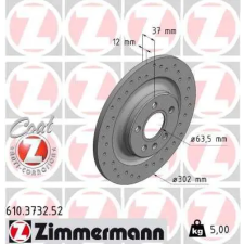 Zimmermann féktárcsa 610.3732.52 autóalkatrész