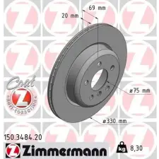 Zimmermann féktárcsa ZIMMERMANN 150.3484.20 autóalkatrész