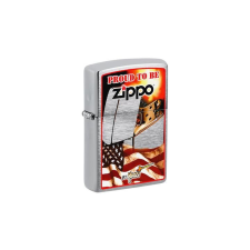 Zippo 200-107308 Zippo öngyújtó szálcsiszolt króm -Mazzi konyhai eszköz