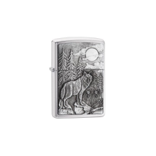 Zippo 20855 Zippo öngyújtó, szálcsiszolt króm színben - Erdei farkas konyhai eszköz