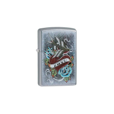 Zippo 29874 Zippo öngyújtó, fényes ezüst színben, szív motivummal és zippo logóval konyhai eszköz