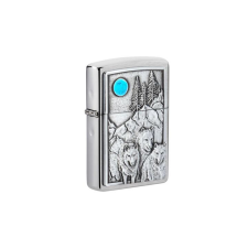 Zippo 49295 Zippo öngyújtó szálcsiszolt Króm színben - Farkasfalka konyhai eszköz