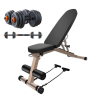 Zoco Body Fit Többfunkciós padkészlet, Zoco Body Fit, 6 az 1-ben súlyzókészlettel együtt, összsúly 35 kg