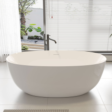  ZOE fényes fehér szabadonálló kád kád, zuhanykabin