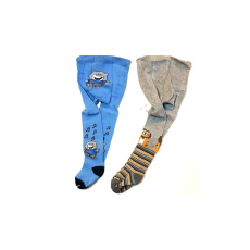 Zoknivilág.hu Bébi harisnyanadrág - 2 pár/csomag - kék, drapp, szürke - vegyes mintákkal