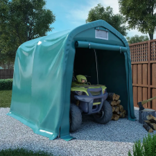 zöld PVC sátorgarázs 1,6 x 2,4 m kerti tárolás