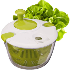  Zöldségforgató tál, műanyag, űrtartalom 5 l, 25x16x20 cm, fehér/zöld konyhai eszköz