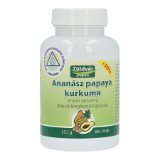 ZÖLDVÉR ANANÁSZ PAPAYA KURKUMA KAP.60+18 vitamin és táplálékkiegészítő