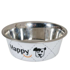  ZOLUX Fémtál HAPPY 25cm / 2,65l fehér kutyatál