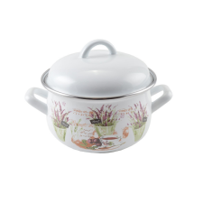  Zománc Lábas+Fedő 16Cm 1.8L edény