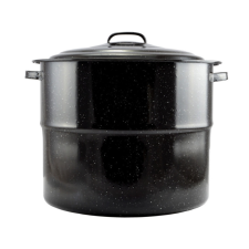 Zománcozott Lábas fedővel 45 cm 31,5 liter fekete edény
