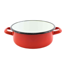  Zománcozott Lábas Piros 23cm 3.6 Literes edény