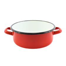  Zománcozott Lábas Piros 25cm 4 Literes edény