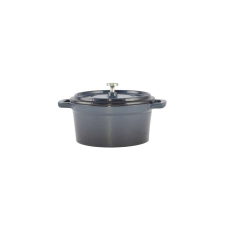  Zománcozott öntöttvas lábas mini 14 cm Acélkék edény