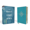 Zondervan Niv, Quest Study Bible, Leathersoft, Blue, Comfort Print: The Only Q and A Study Bible | Christianity Today Intl