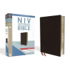 Zondervan NIV, Thinline Bible, Large Print, Bonded Leather, Black, Red Letter Edition – Zondervan