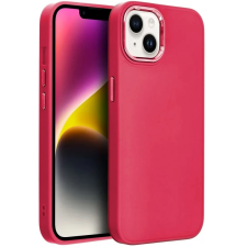 Zone Frame Case szilikon tok fémhatású kamera keret iPhone 15 Plus magenta tok és táska