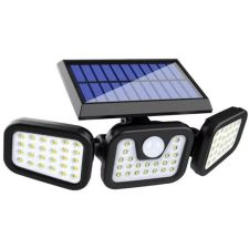 Zone Napelemes kültéri fali solar lámpa 3 paneles fekete kültéri világítás