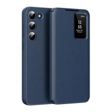 Zone Smart View Cover Oldalra nyíló tok hívás mutatóval Samsung Galaxy S25 sötétkék tok és táska