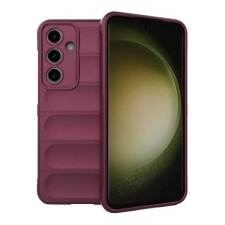 Zone Szilikon tok 3D minta Samsung Galaxy S24 FE bordó tok és táska