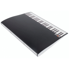  Zongorabillentyű mintás mappa, két gyűrűs, A/4 méretű mappa