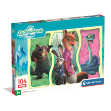 Zootropolis City Challenge 104 db-os Super puzzle Clementoni puzzle, kirakós