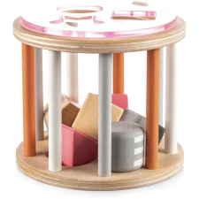 Zopa Wooden Jigsaw interaktív formaberakó játék fából készült Pink 1 db készségfejlesztő